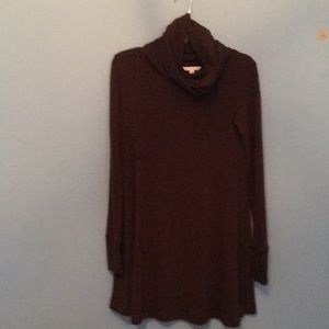 Fun and flirty choc. brown A-line tunic or dress.